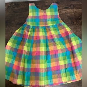 Colorful Plaid Kids Dress